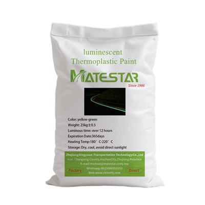 Vernice fosforescente per segnaletica stradale